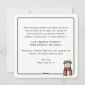 Ankündigung über die neue Zuhause Holiday Moving (Rückseite)