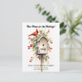 Ankündigung über die neue Zuhause Holiday Moving Postkarte (Stehend Vorderseite)