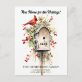 Ankündigung über die neue Zuhause Holiday Moving Postkarte (Vorderseite)