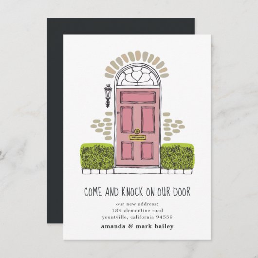 Ankündigung über die rosa Türbewegung (Vorne/Hinten)