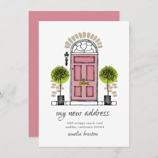 Ankündigung über die rosa Türbewegung (Vorne/Hinten)