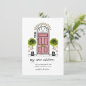 Ankündigung über die rosa Türbewegung (Stehend Vorderseite)