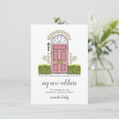 Ankündigung über die rosa Türbewegung (Stehend Vorderseite)