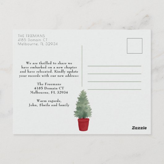 Ankündigung über die Rote Vordertür Postkarte (Rückseite)