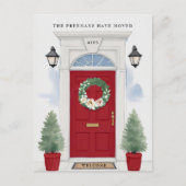 Ankündigung über die Rote Vordertür Postkarte (Vorderseite)