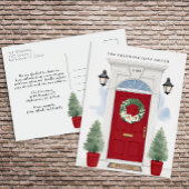 Ankündigung über die Rote Vordertür Postkarte