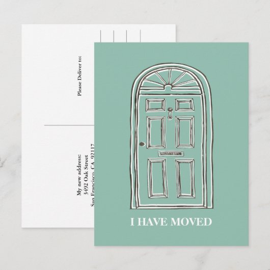 Ankündigung über die rustikale Türbewegung Postkar (Vorne/Hinten)