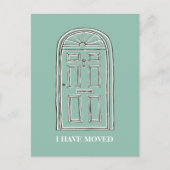 Ankündigung über die rustikale Türbewegung Postkar (Vorderseite)