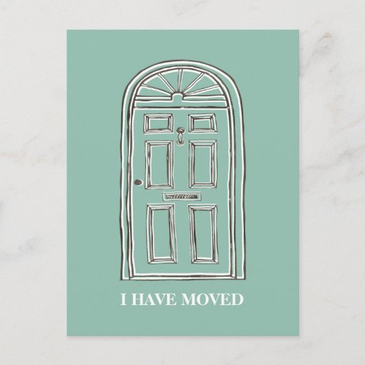 Ankündigung über die rustikale Türbewegung Postkar (Vorderseite)