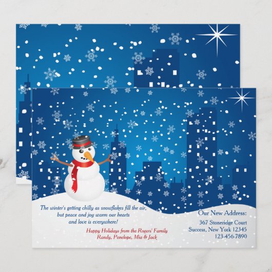 Ankündigung über die Stadtbesichtigung von Snowman (Vorne/Hinten)