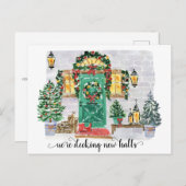 Ankündigung über die Verlegung der neuen Hallen fü Postkarte (Vorne/Hinten)