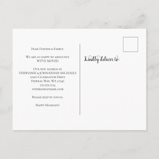 Ankündigung über die Verlegung der neuen Hallen fü Postkarte (Rückseite)