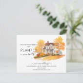 Ankündigung über die Verlegung eines Wasserfarbenh Postkarte (Stehend Vorderseite)