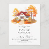 Ankündigung über die Verlegung eines Wasserfarbenh Postkarte (Vorderseite)