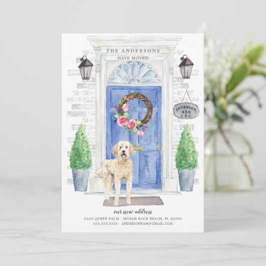 Ankündigung über die Verschiebung der Golden Doodl (Stehend Vorderseite)