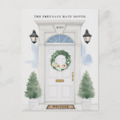 Ankündigung über die Verschiebung der weißen Vorde Postkarte (Vorderseite)