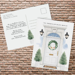 Ankündigung über die Verschiebung der weißen Vorde Postkarte