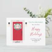 Ankündigung über die Vorder-Tür-Bewegung rot (Stehend Vorderseite)