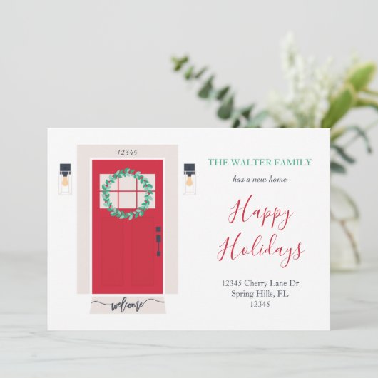 Ankündigung über die Vorder-Tür-Bewegung rot (Stehend Vorderseite)