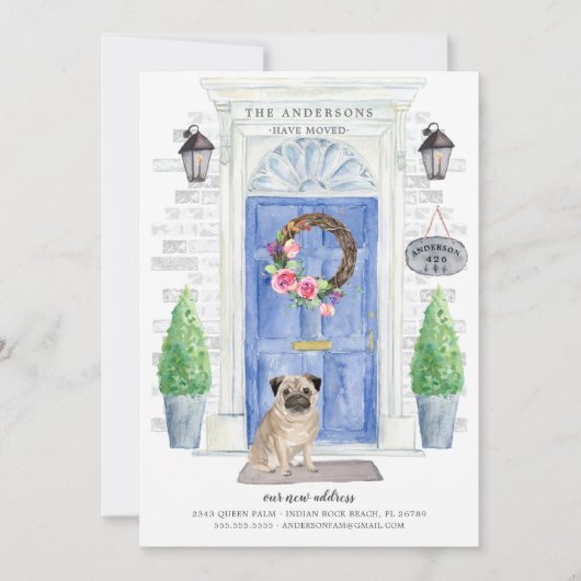 Ankündigung über die Vortür des Mops (Vorderseite)