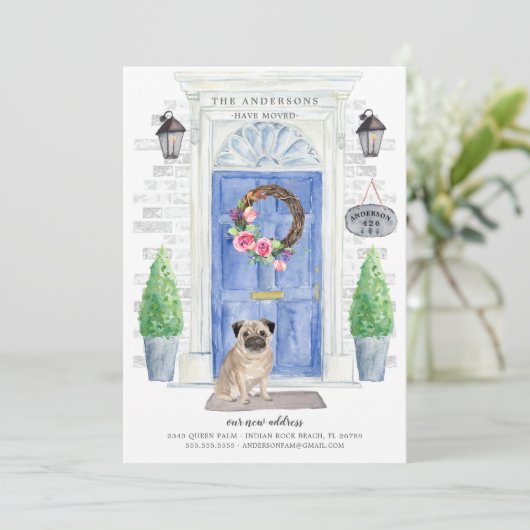 Ankündigung über die Vortür des Mops (Stehend Vorderseite)