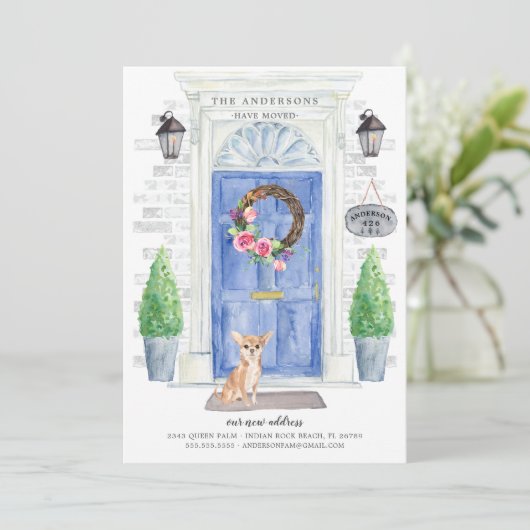 Ankündigung über die Vortür von Chihuahua (Stehend Vorderseite)