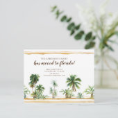 Ankündigung über die Wasserfarbenpalme Postkarte (Stehend Vorderseite)