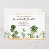 Ankündigung über die Wasserfarbenpalme Postkarte (Vorne/Hinten)