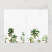 Ankündigung über die Wasserfarbenpalme Postkarte (Rückseite)