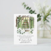 Ankündigung über die Wasserfarbenweihtür Postkarte (Stehend Vorderseite)