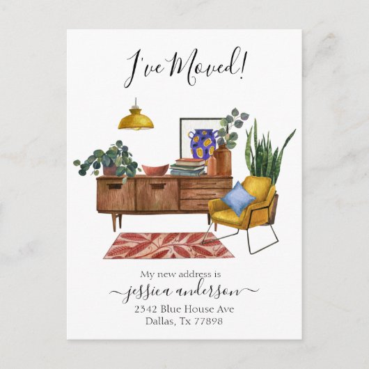 Ankündigung über die Zuhause-Bewegung in Wasserfar (Vorderseite)