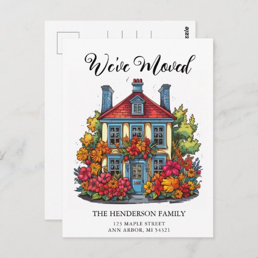Ankündigung über die Zuhause Postkarte (Vorne/Hinten)
