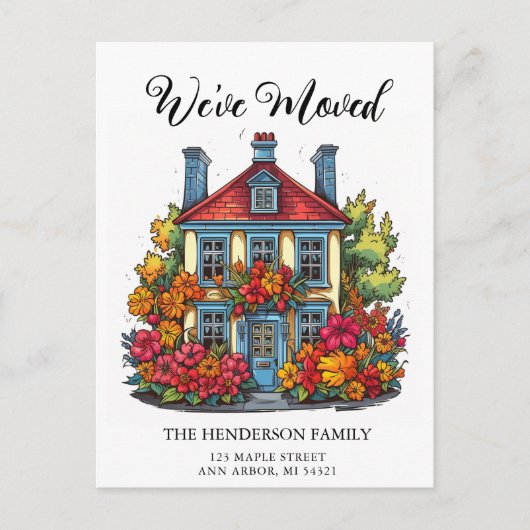 Ankündigung über die Zuhause Postkarte (Vorderseite)