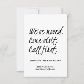 Ankündigung über neue Zuhause-Adresse (Vorderseite)