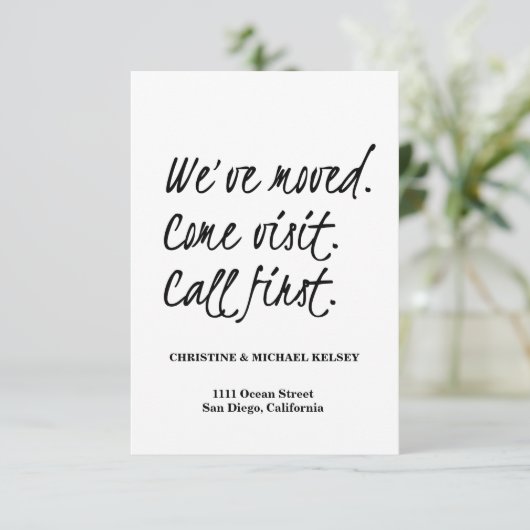 Ankündigung über neue Zuhause-Adresse (Stehend Vorderseite)