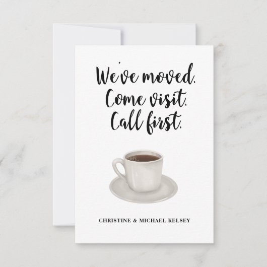 Ankündigung über neue Zuhause-Adresse (Vorderseite)