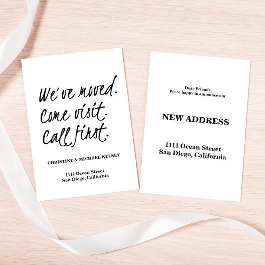 Ankündigung über neue Zuhause-Adresse