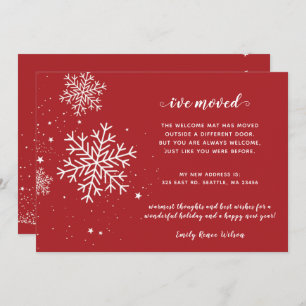 Ankündigung über Schneeflocken Flurries Holiday Mo