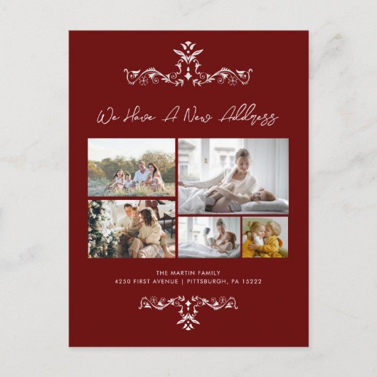 Ankündigung über Verzierte Bewegung in Burgund 5 F Postkarte (Vorderseite)