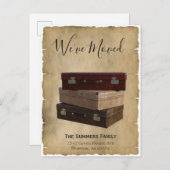 Ankündigung über Vintage Bewegung Wir haben Koffer (Vorne/Hinten)