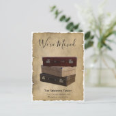 Ankündigung über Vintage Bewegung Wir haben Koffer (Stehend Vorderseite)