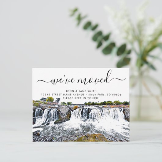 Ankündigung über Wasserfall bei sechs Wasserfällen (Stehend Vorderseite)