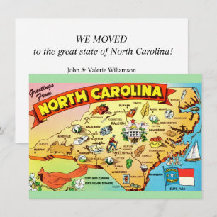 Ankündigung Umzug North Carolina Karte
