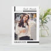 Ankündigung und Einladung des Abschlusses (Stehend Vorderseite)