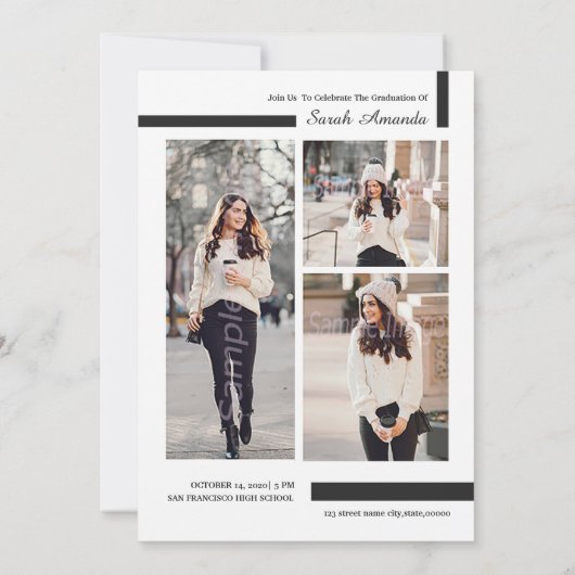 Ankündigung und Einladung des Abschlusses (Rückseite)