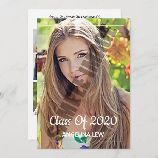 Ankündigung und Einladung hoher Abschluss (Vorne/Hinten)