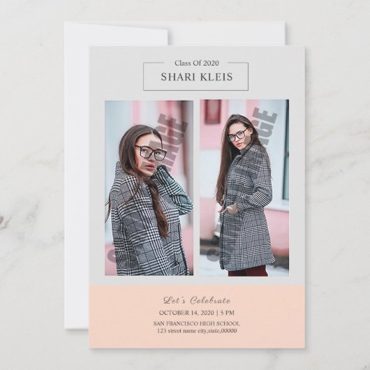 Ankündigung und Einladung hoher Abschluss (Rückseite)