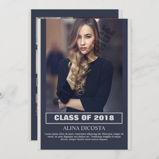 Ankündigung und Einladung von Abschlüssen (Vorne/Hinten)