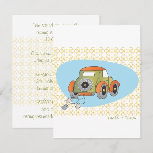 Ankündigung und Einladung zur Feier (Vorne/Hinten)