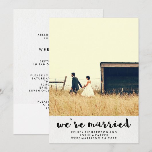 Ankündigung und Feier der einfachen Post (Vorne/Hinten)